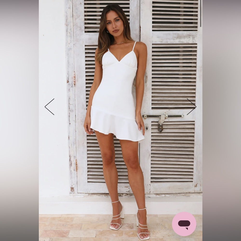 NWT WHITE MINI DRESS bachelorette bride to be SMALL